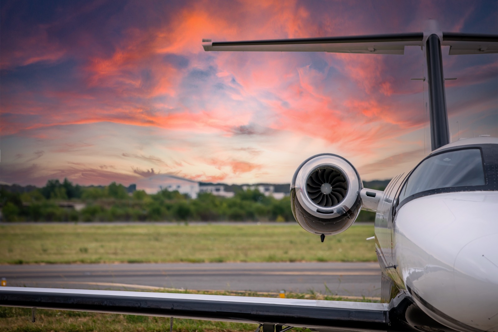 Private Air Travel with My Jet Private Jet Turbine During Sunset